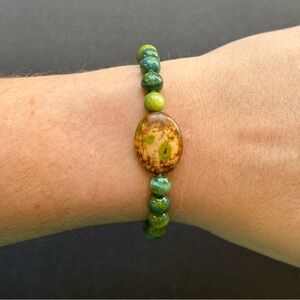 Green Moonstone Stretch Bracelet